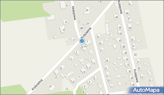 Domaniewice, Kościelna, 5, mapa Domaniewice