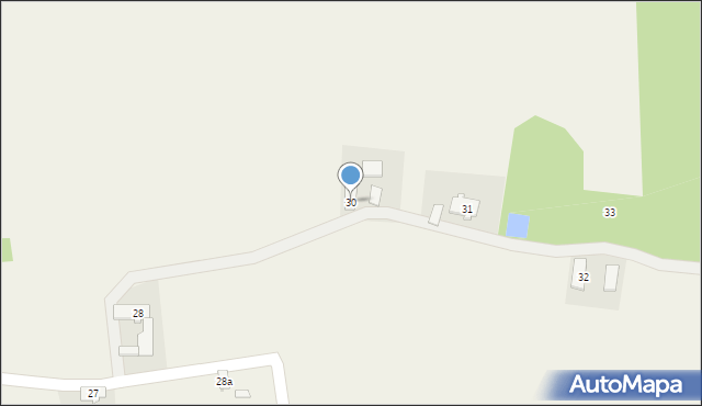 Domaradz, Kozuby, 30, mapa Domaradz