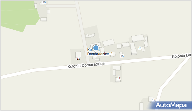 Domaradzice, Kolonia Domaradzice, 13, mapa Domaradzice