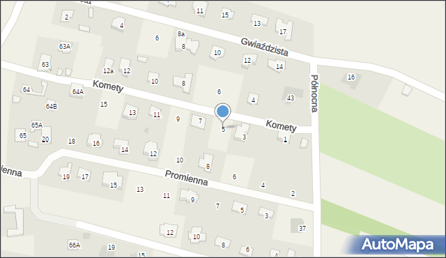 Dominów, Komety, 5, mapa Dominów