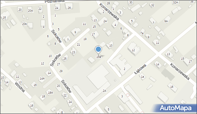 Dopiewo, Konarzewska, 10a, mapa Dopiewo