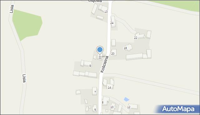 Drągowina, Kościelna, 11, mapa Drągowina