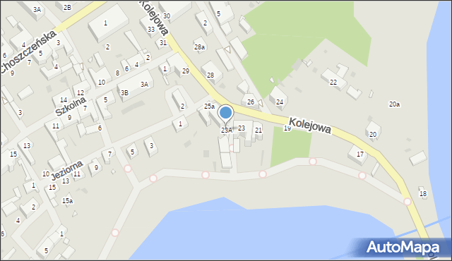 Drawno, Kolejowa, 23A, mapa Drawno