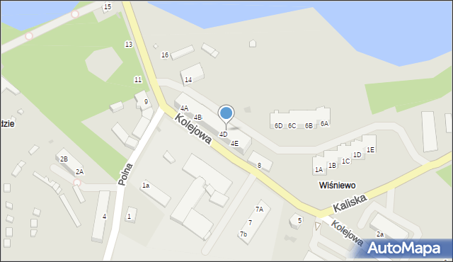 Drawno, Kolejowa, 4B, mapa Drawno