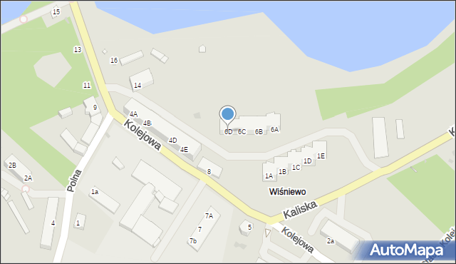 Drawno, Kolejowa, 6D, mapa Drawno