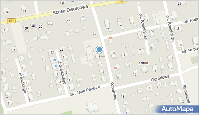 Drawski Młyn, Kopernika Mikołaja, 1, mapa Drawski Młyn