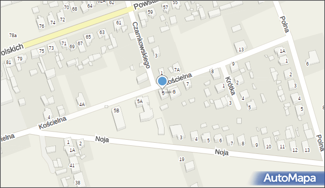 Drawsko, Kościelna, 5, mapa Drawsko