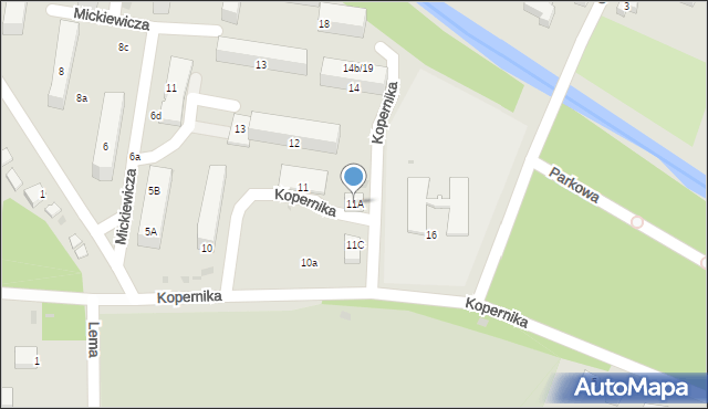 Drezdenko, Kopernika Mikołaja, 11A, mapa Drezdenko