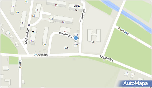 Drezdenko, Kopernika Mikołaja, 11C, mapa Drezdenko