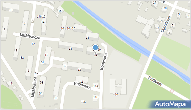 Drezdenko, Kopernika Mikołaja, 14, mapa Drezdenko