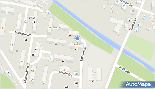 Drezdenko, Kopernika Mikołaja, 14b/19, mapa Drezdenko