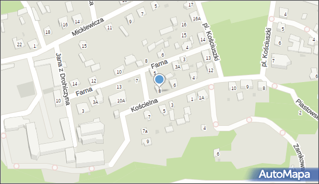 Drohiczyn, Kościelna, 8, mapa Drohiczyn