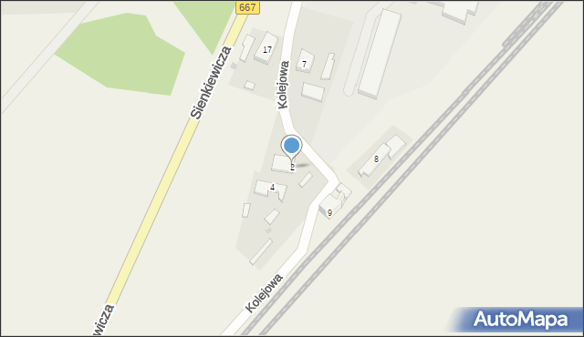 Drygały, Kolejowa, 2, mapa Drygały