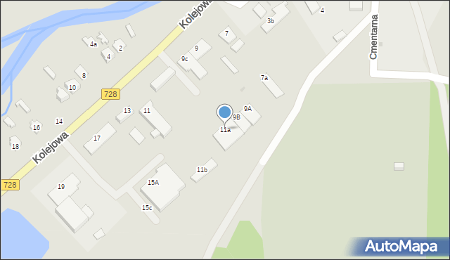 Drzewica, Kolejowa, 11a, mapa Drzewica