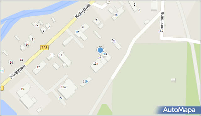 Drzewica, Kolejowa, 9B, mapa Drzewica