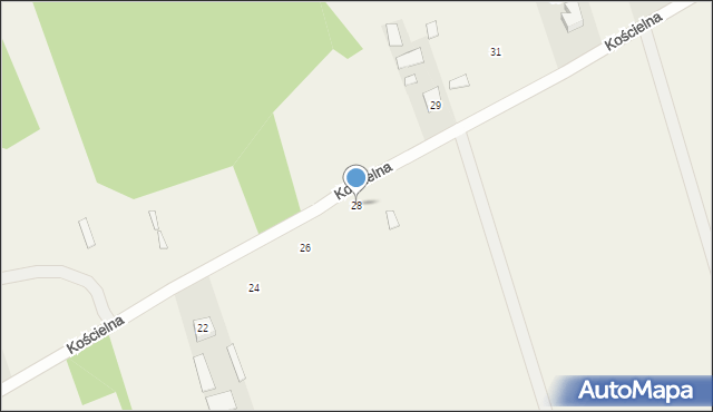 Dubeczno, Kościelna, 28, mapa Dubeczno