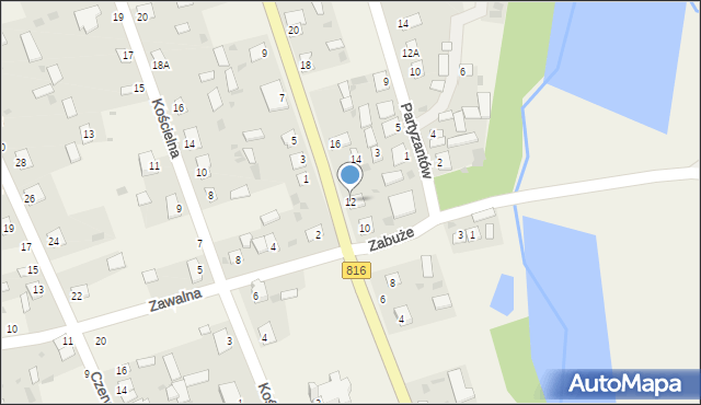 Dubienka, Kościuszki Tadeusza, gen., 12, mapa Dubienka
