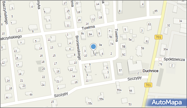 Duchnice, Kochanowskiego Jana, 6/8, mapa Duchnice