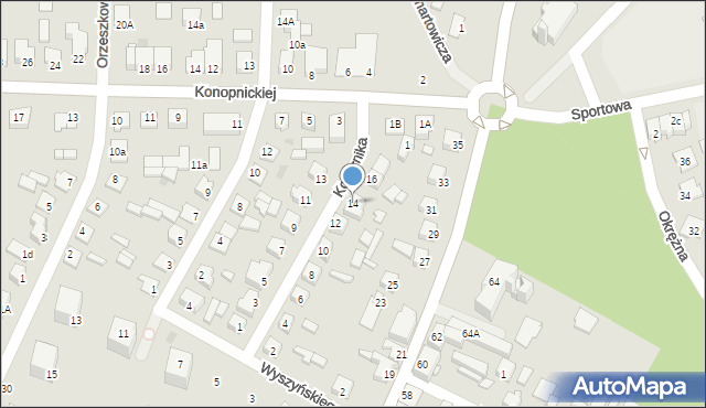 Działdowo, Kopernika Mikołaja, 14, mapa Działdowo