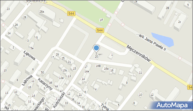 Działdowo, Kościuszki Tadeusza, gen., 22, mapa Działdowo
