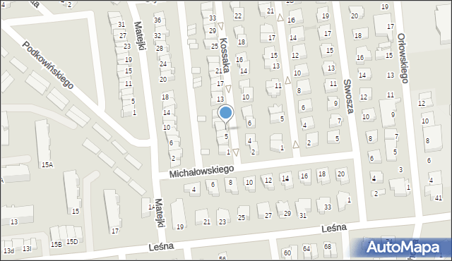 Działdowo, Kossaka Wojciecha, 7, mapa Działdowo