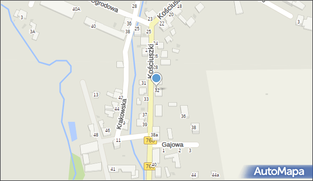 Działoszyce, Kościuszki Tadeusza, gen., 32, mapa Działoszyce