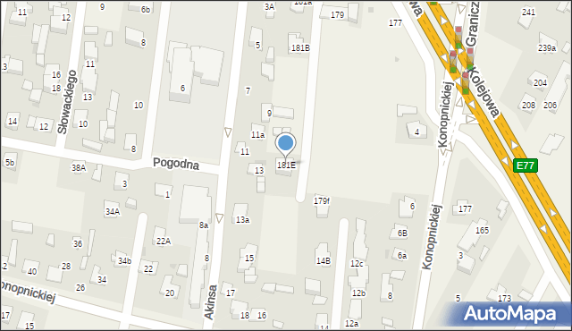 Dziekanów Leśny, Kolejowa, 181E, mapa Dziekanów Leśny