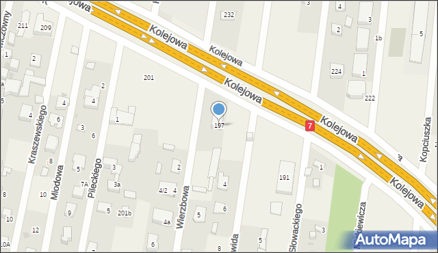 Dziekanów Leśny, Kolejowa, 197, mapa Dziekanów Leśny