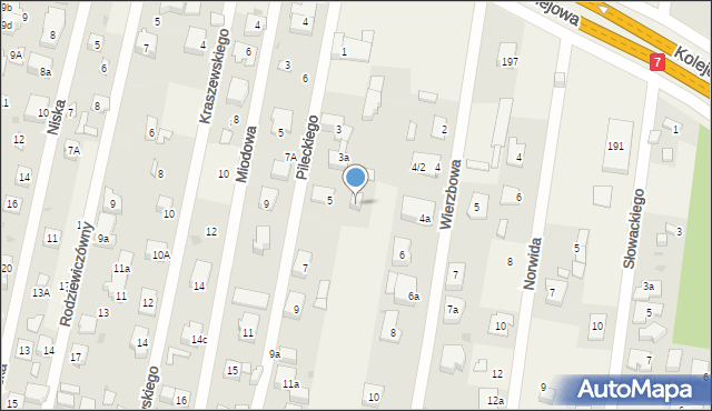 Dziekanów Leśny, Kolejowa, 201b, mapa Dziekanów Leśny