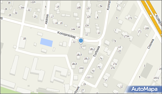 Dziekanów Leśny, Konopnickiej Marii, 1, mapa Dziekanów Leśny