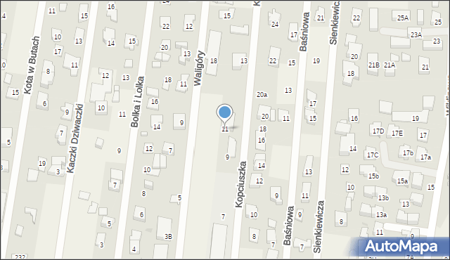 Dziekanów Leśny, Kopciuszka, 11, mapa Dziekanów Leśny