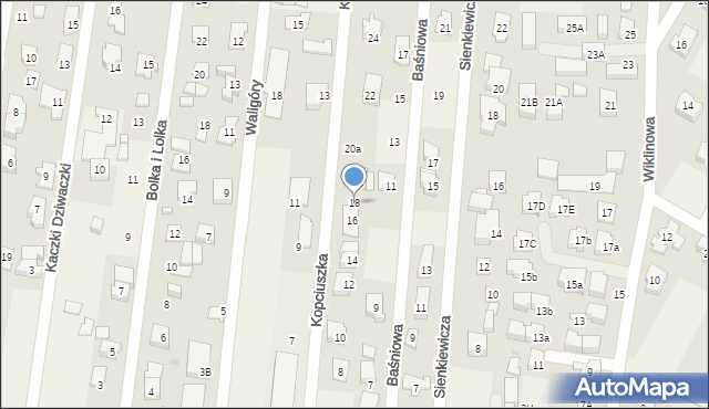 Dziekanów Leśny, Kopciuszka, 18, mapa Dziekanów Leśny