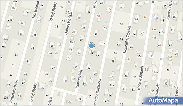 Dziekanów Leśny, Kownackiej Marii, 34, mapa Dziekanów Leśny