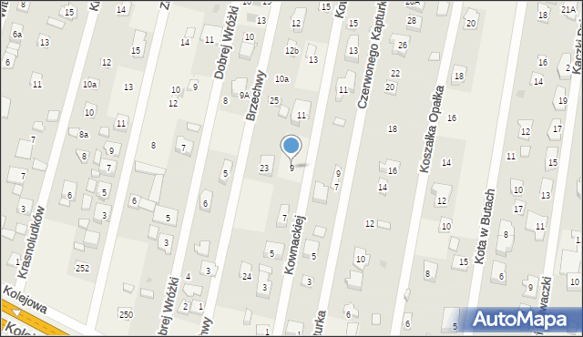 Dziekanów Leśny, Kownackiej Marii, 9, mapa Dziekanów Leśny