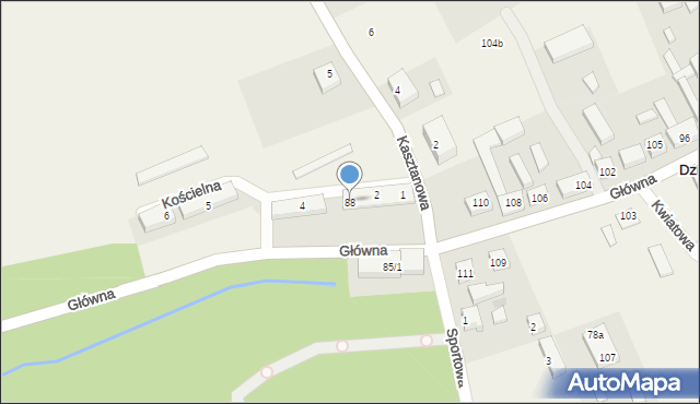 Dziembowo, Kościelna, 3, mapa Dziembowo