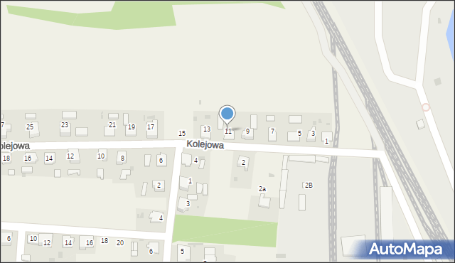 Dziergowice, Kolejowa, 11, mapa Dziergowice