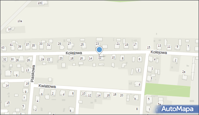 Dziergowice, Kolejowa, 12, mapa Dziergowice