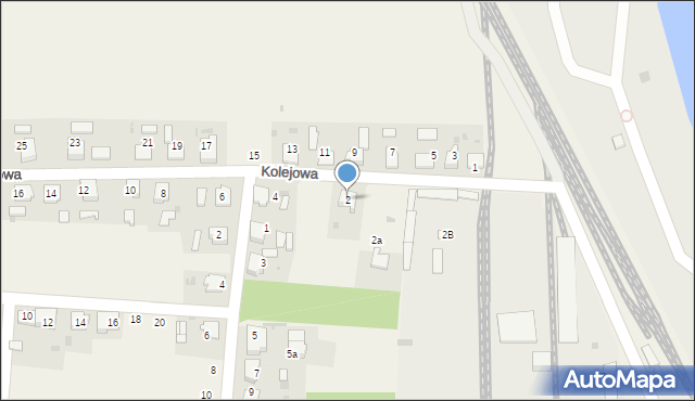 Dziergowice, Kolejowa, 2, mapa Dziergowice