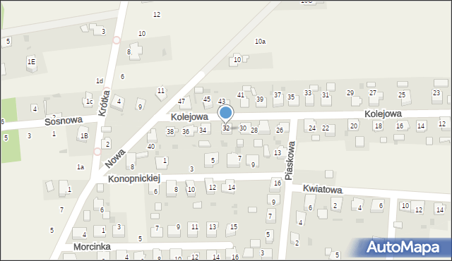 Dziergowice, Kolejowa, 32, mapa Dziergowice
