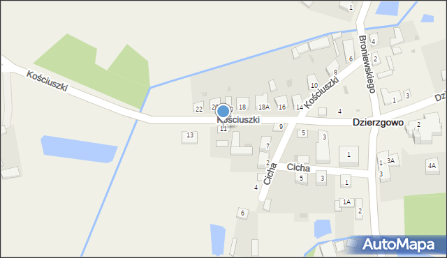 Dzierzgowo, Kościuszki Tadeusza, gen., 11, mapa Dzierzgowo