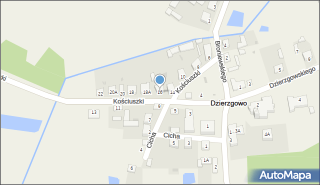 Dzierzgowo, Kościuszki Tadeusza, gen., 16, mapa Dzierzgowo