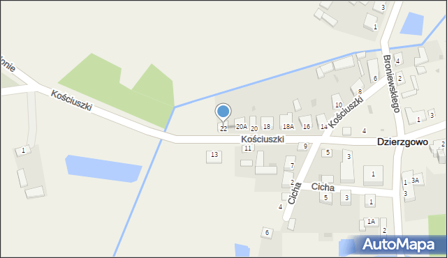 Dzierzgowo, Kościuszki Tadeusza, gen., 22, mapa Dzierzgowo