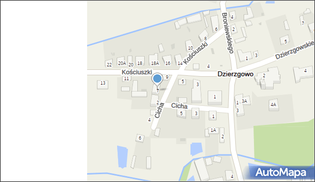 Dzierzgowo, Kościuszki Tadeusza, gen., 7, mapa Dzierzgowo