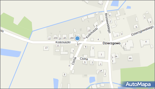 Dzierzgowo, Kościuszki Tadeusza, gen., 9, mapa Dzierzgowo