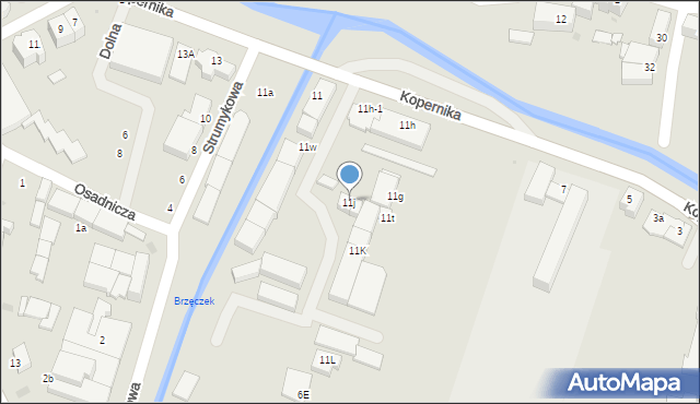 Dzierżoniów, Kopernika Mikołaja, 11j, mapa Dzierżoniów