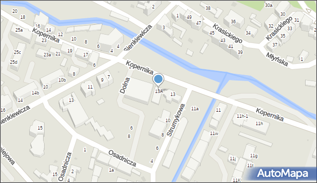 Dzierżoniów, Kopernika Mikołaja, 13A, mapa Dzierżoniów