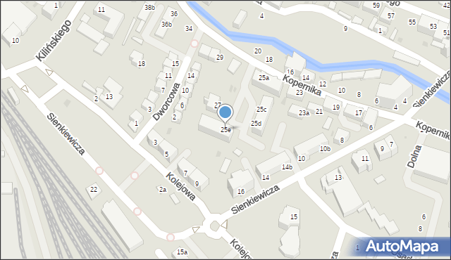 Dzierżoniów, Kopernika Mikołaja, 25e, mapa Dzierżoniów