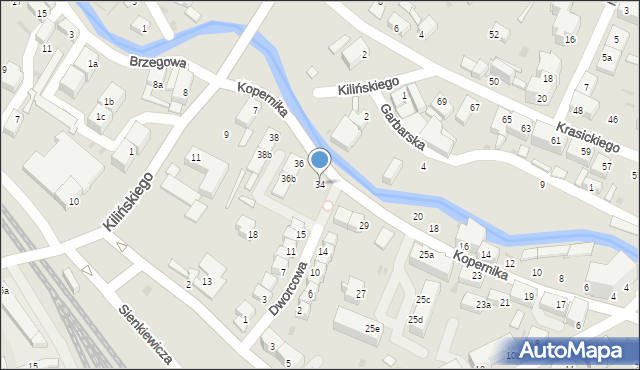 Dzierżoniów, Kopernika Mikołaja, 34, mapa Dzierżoniów