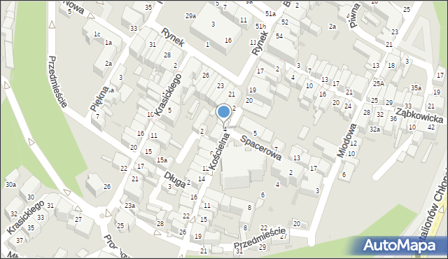 Dzierżoniów, Kościelna, 4, mapa Dzierżoniów