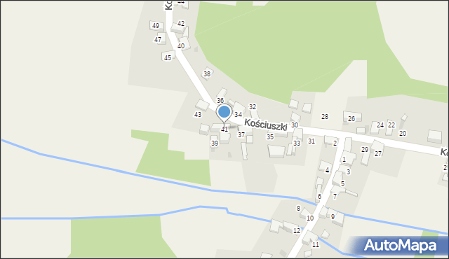 Dzierżysław, Kościuszki Tadeusza, gen., 41, mapa Dzierżysław